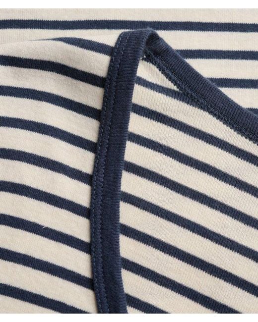 Superdry Blue & Co Athletic Essentials Striped Long Sleeve Top