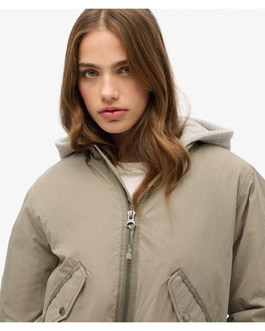 Superdry Natural & Co Hooded Ma1 Bomber Jacket