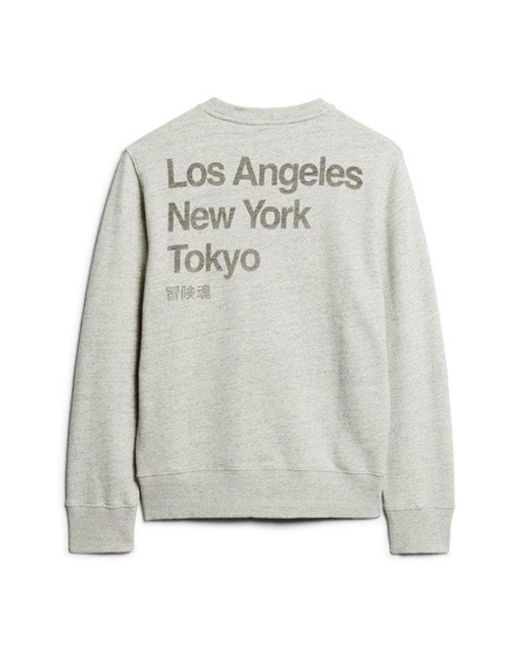 Superdry Gray & Co City Loose Crew Sweatshirt for men