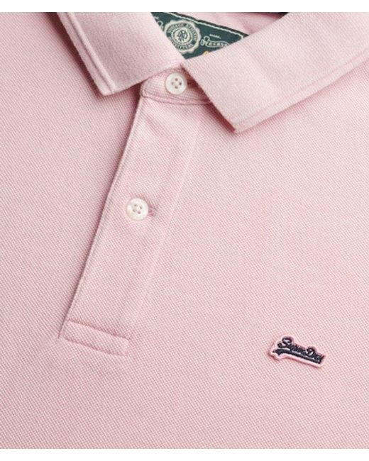 Superdry Pink & Co Classic Pique Polo Shirt for men