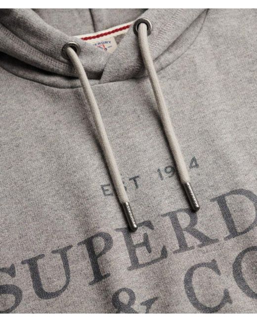 Superdry Gray & Co 1954 Company Relaxed Hoodie for men