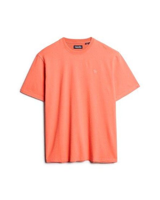 Superdry Orange Vintage Washed T-shirt for men