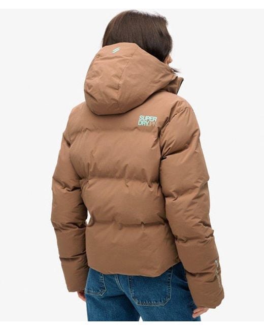 Superdry Blue & Co Hooded Boxy Puffer Jacket