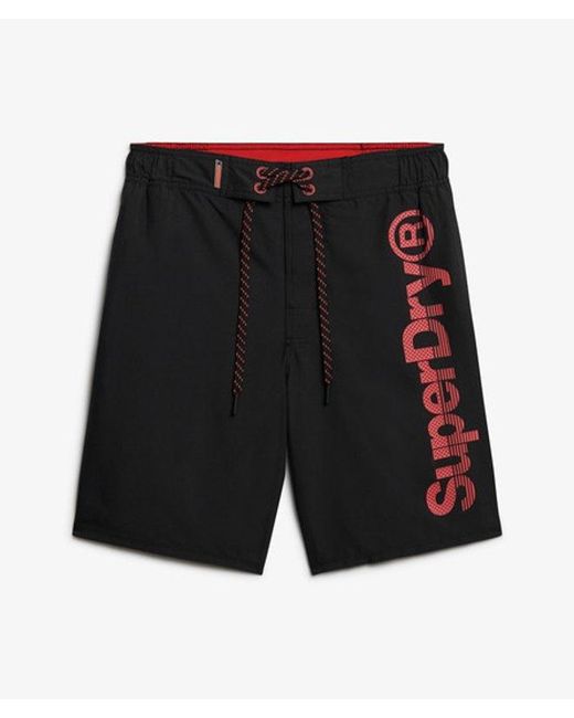 Homme Short De Bain Classique Taille Superdry pour homme en coloris White