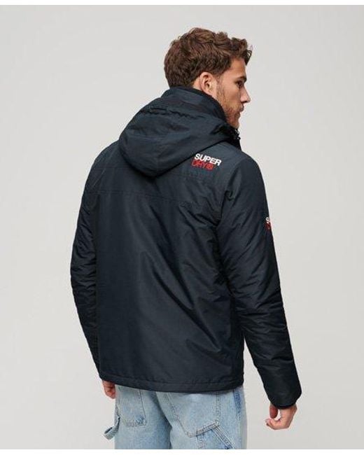 Superdry Classic Logo Embroidered Mountain Sd Windcheater Jacket in Blue  for Men | Lyst