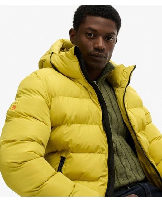 Superdry Metallic & Co Hooded Sports Puffer Jacket for men