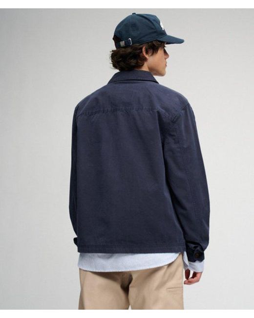 Superdry Blue Lightweight Preppy Harrington Jacket for men