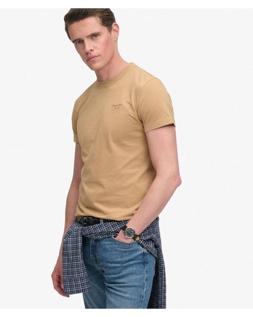 Homme T-Shirt Essential À Logo Serif Brodé Taille Superdry pour homme en coloris Blue