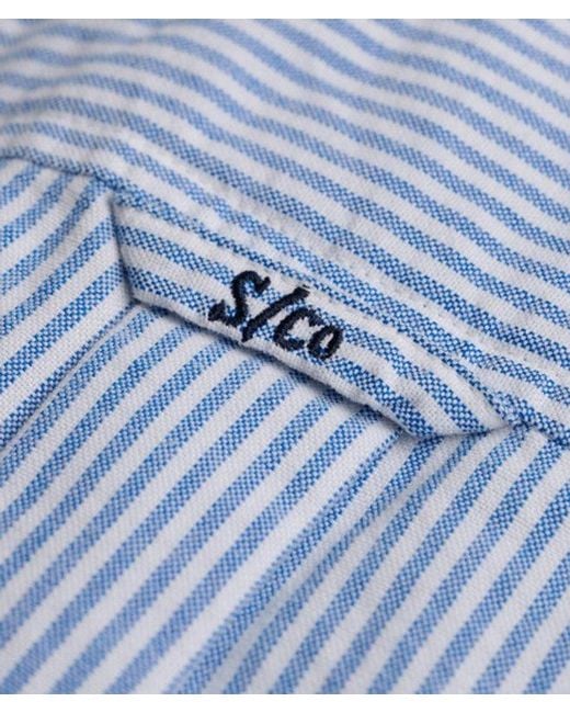 Superdry Blue & Co Preppy Oxford Long Sleeve Shirt for men