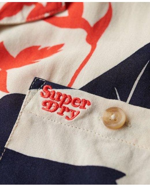 Superdry White Ladies Classic Beach Resort Shirt