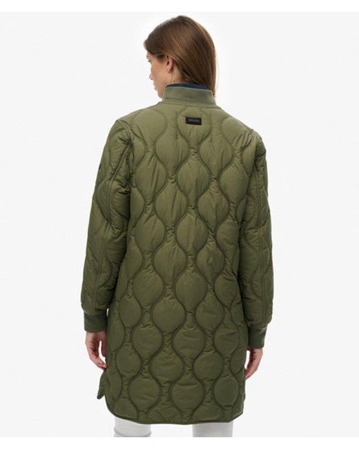 Superdry Green & Co Long Quilted Liner Jacket