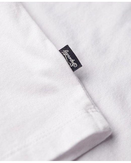 Superdry White Essential Logo Retro T-shirt