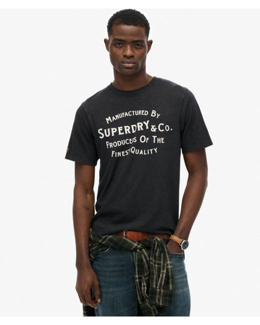 Superdry Black Copper Label Relaxed T-shirt for men