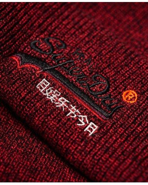 Superdry Red Label Beanie Alabama Grit for men