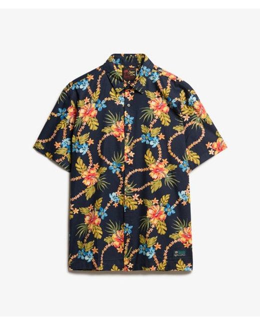 Superdry Black & Co Hawaiian Printed Shirt for men