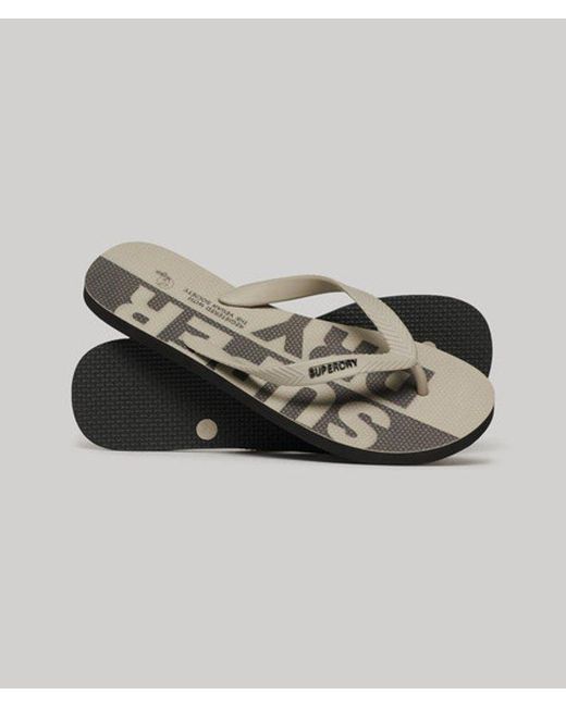 Superdry Metallic & Co Logo Flip Flops for men