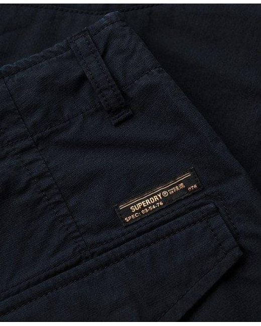 Superdry Blue Classic Parachute Cargo Shorts for men