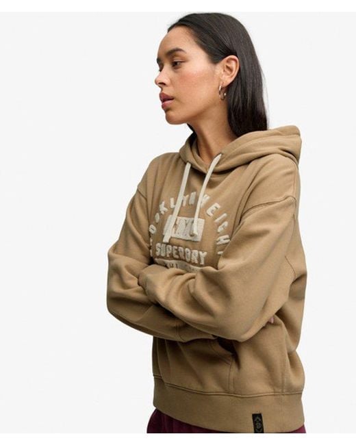 Superdry Brown & Co Vintage Prep Chenille Hoodie
