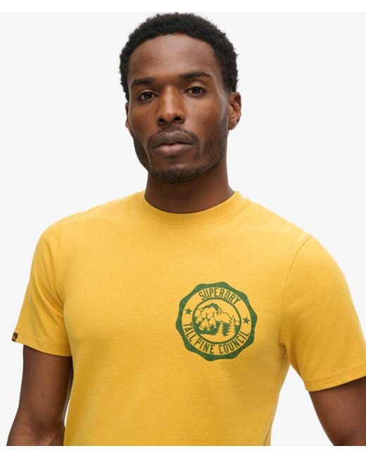 Superdry Yellow & Co Outdoor Graphic T-shirt for men
