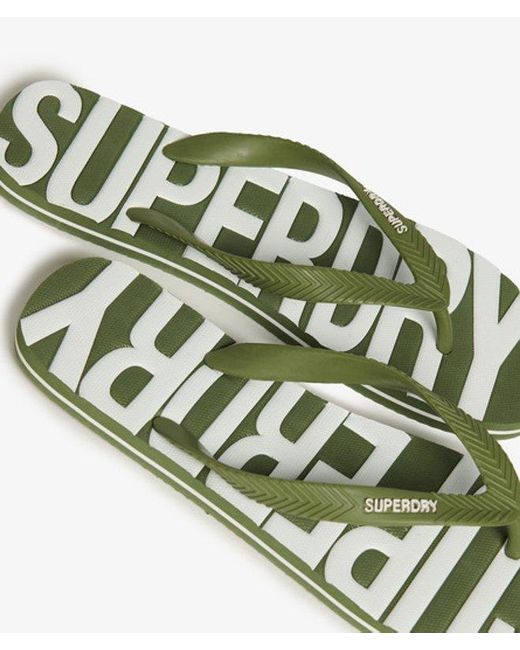 Superdry Green Core Logo Flip Flops for men