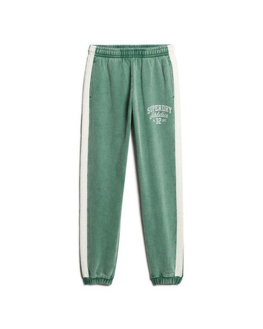 Superdry Green & Co Athletic Essentials Vintage Side Stripe joggers