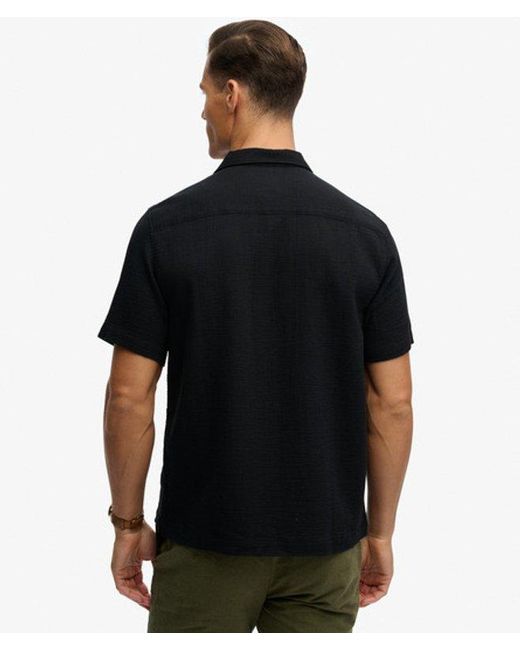 Superdry Black & Co The Merchant Store - Textured Short Sleeve Shirt for men