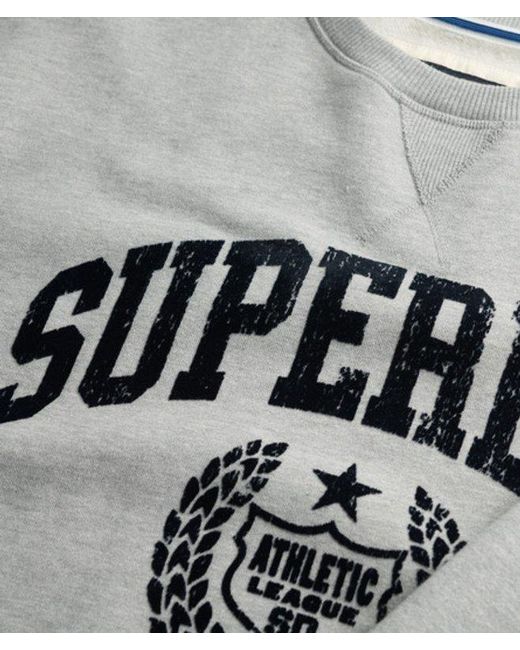 Superdry Gray & Co Athletic Relaxed Flock Sweatshirt