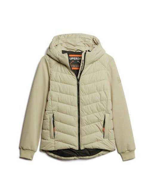 Superdry Natural Hooded Storm Hybrid Padded Jacket