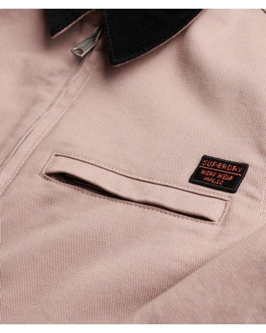 Superdry Pink & Co Cord Collar Ranch Jacket