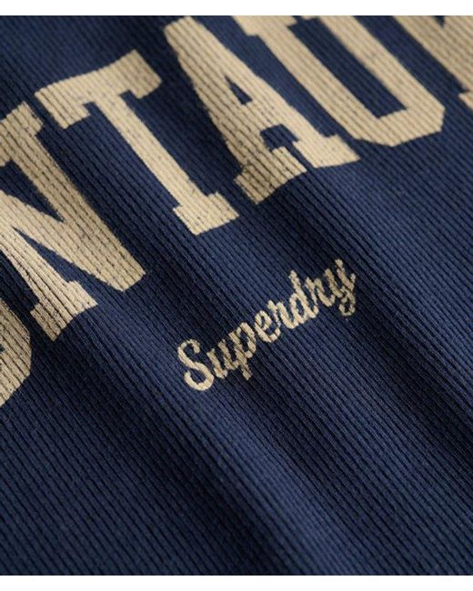 Superdry Blue & Co Athletic Essentials Graphic Print Cami Top