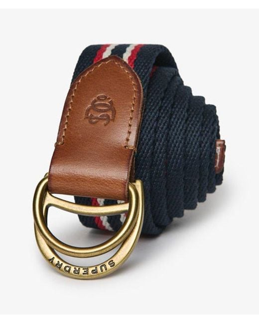 Superdry Blue & Co Heritage Stripe Webbing Belt for men