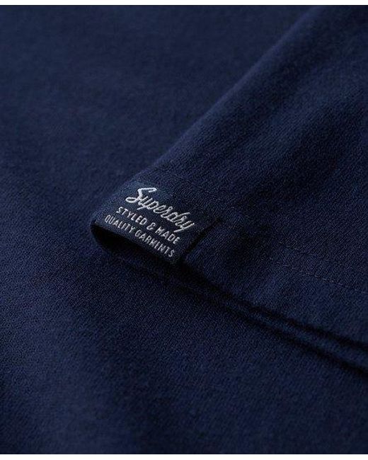 Superdry Klassiek Verwassen T-shirt Met Core-logo in het Blue voor heren