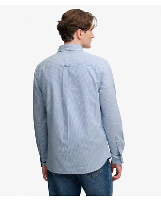 Superdry Blue & Co Preppy Oxford Long Sleeve Shirt for men