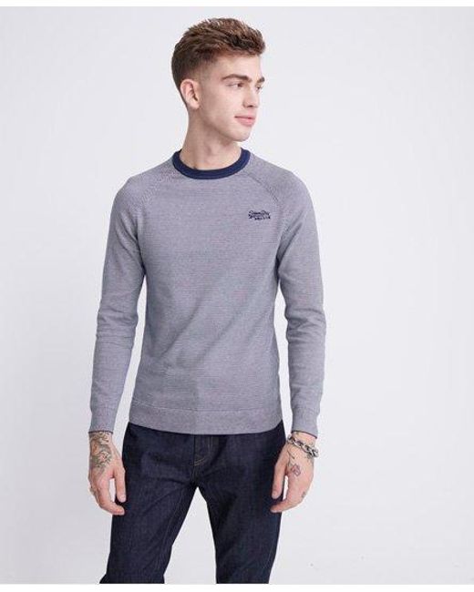 Superdry Purple Label Cotton Jumper Atlantic Feeder for men