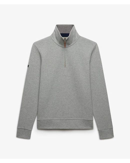 Superdry Gray & Co Essential Pique Half Zip for men