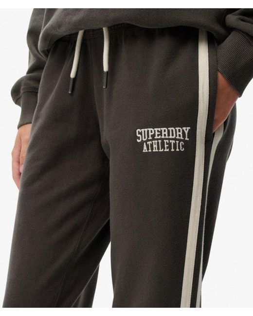 Superdry Gray Athletic Stripe Flare joggers