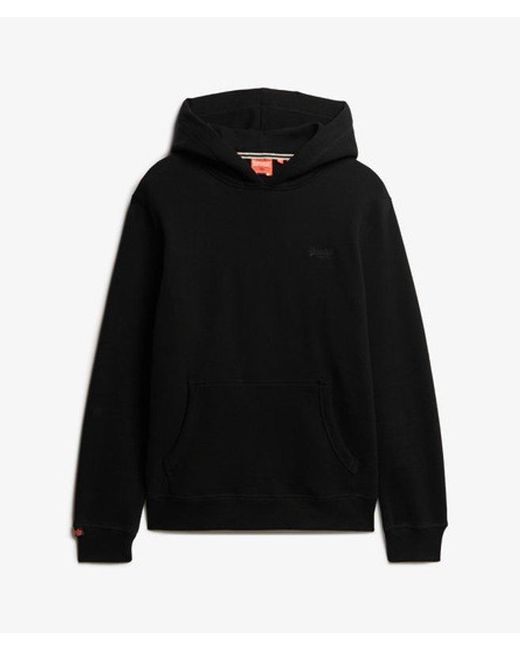 Superdry Black & Co Essential Logo Half Brushed Hoodie for men