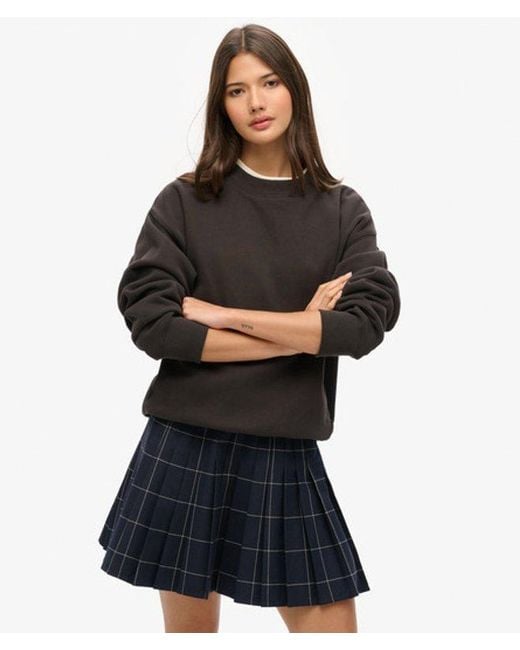 Superdry Blue & Co Vintage Pleated Mini Skirt