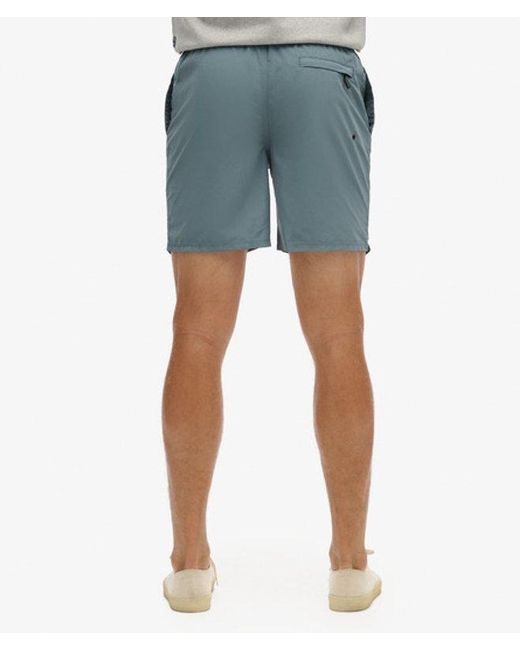 Superdry Blue & Co Premium Embroidered 17-inch Swim Shorts for men