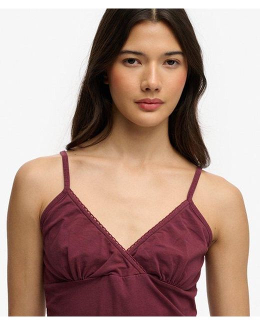 Femme Débardeur Athletic Essentials Col V À Bordure Taille Superdry en coloris Purple