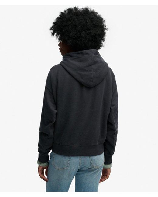 Superdry Black & Co Athletic Essentials Relaxed Hoodie