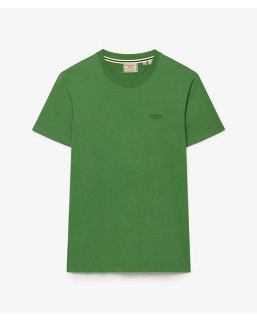Superdry Green & Co Essential Stacked Logo Embroidered T-shirt for men