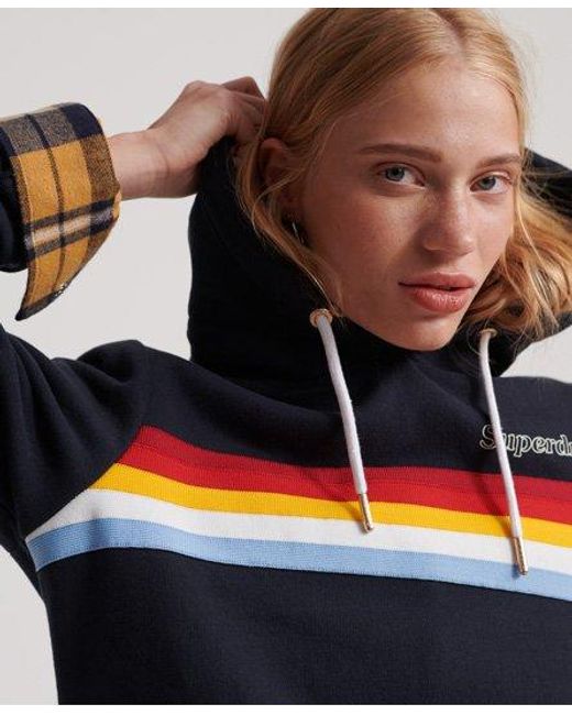 Superdry Blue Retro Hoodie Eclipse