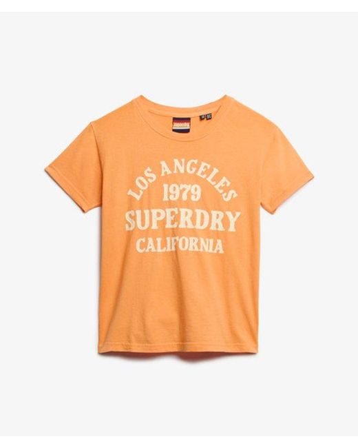 Superdry Orange & Co Surf Logo Fitted T-shirt