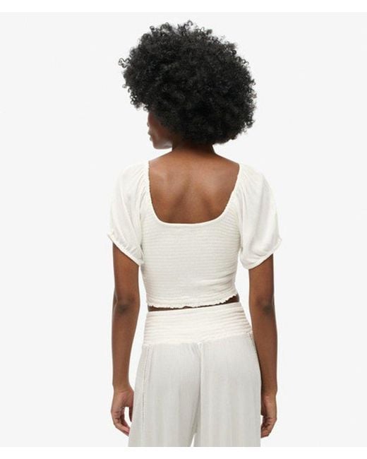 Superdry White & Co Smocked Woven Top