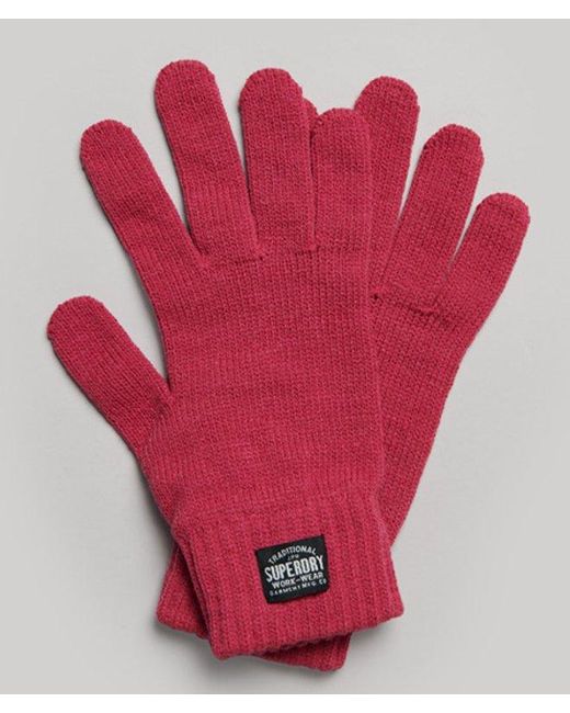 Superdry Red & Co Classic Knitted Gloves