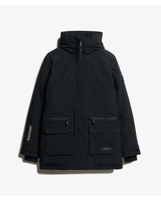 Superdry Black City Padded Parka Coat