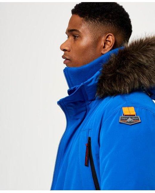 Superdry Blue Premium Ultimate Down Jacket Cobalt for men