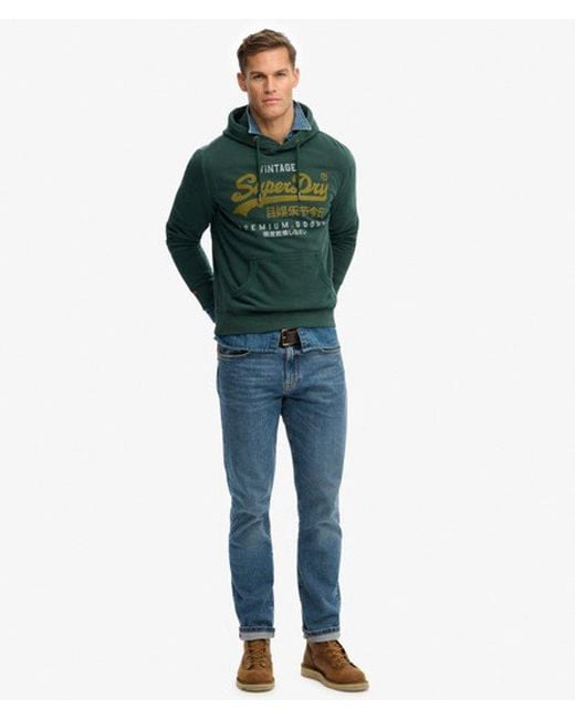 Homme Sweat À Capuche Vintage Logo Duo Classic Taille Superdry pour homme en coloris Green