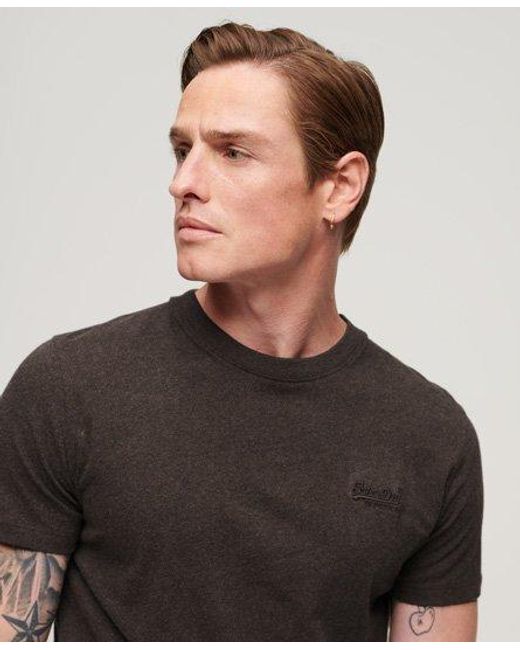 T-shirt essential logo en coton bio Superdry pour homme en coloris Gray